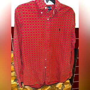 Polo by Ralph Lauren Men's Red Plaid Button Down Shirt - M